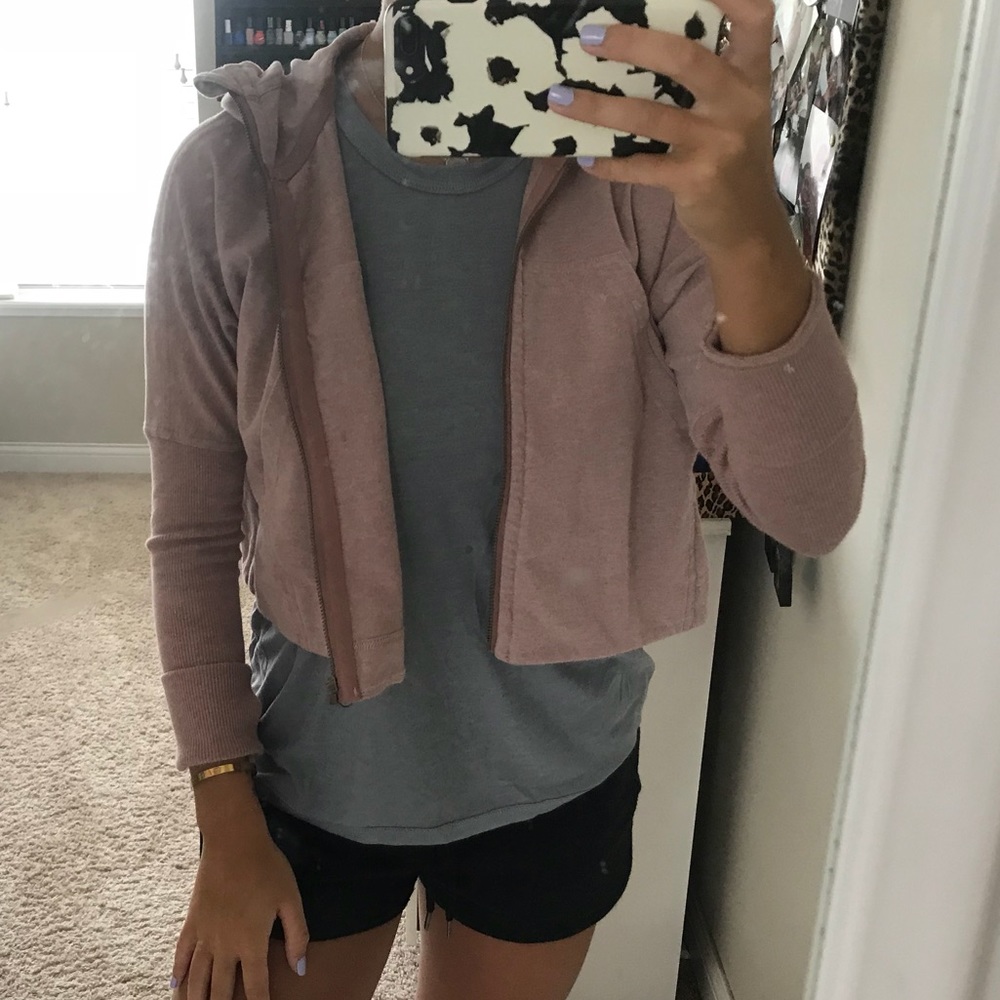 Cropped Lululemon zip up hoodie